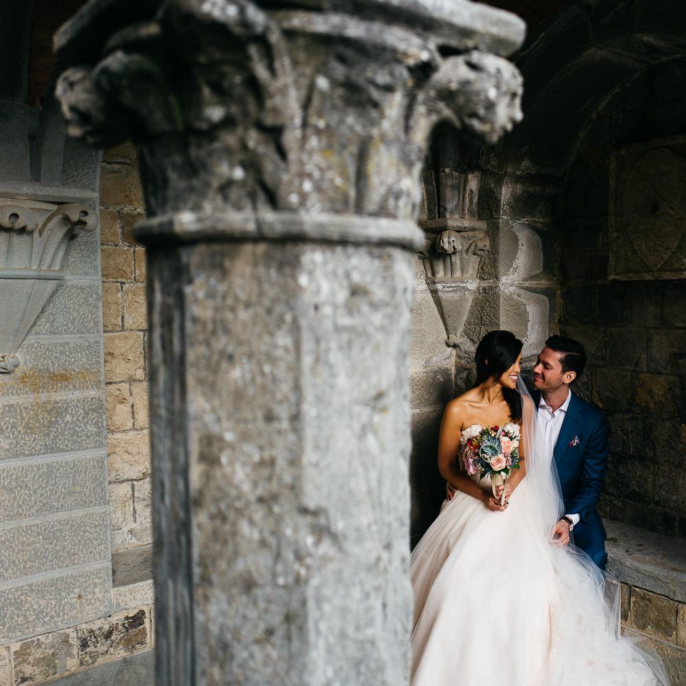 Bride in Modern Trousseau Eveline Wedding Dress | Groom in Suit Supply | Stefano Santucci Studio Photography | Second Shooter Giuseppe Marano | Gattotigre Films