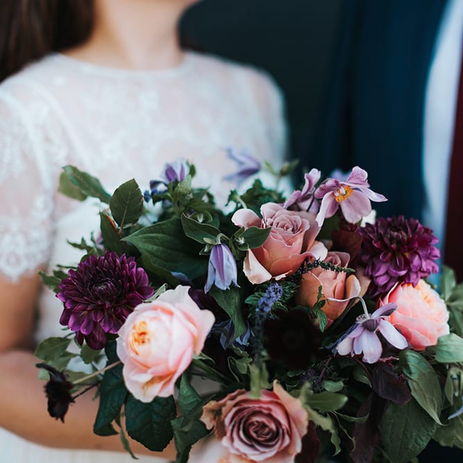 Brightly Coloured Wedding Bouquet