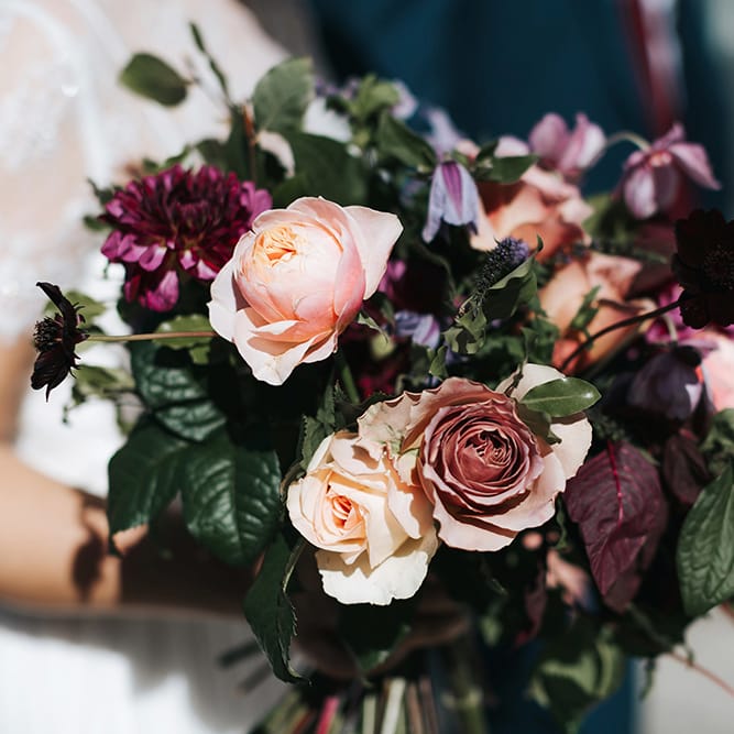Brightly Coloured Wedding Bouquet