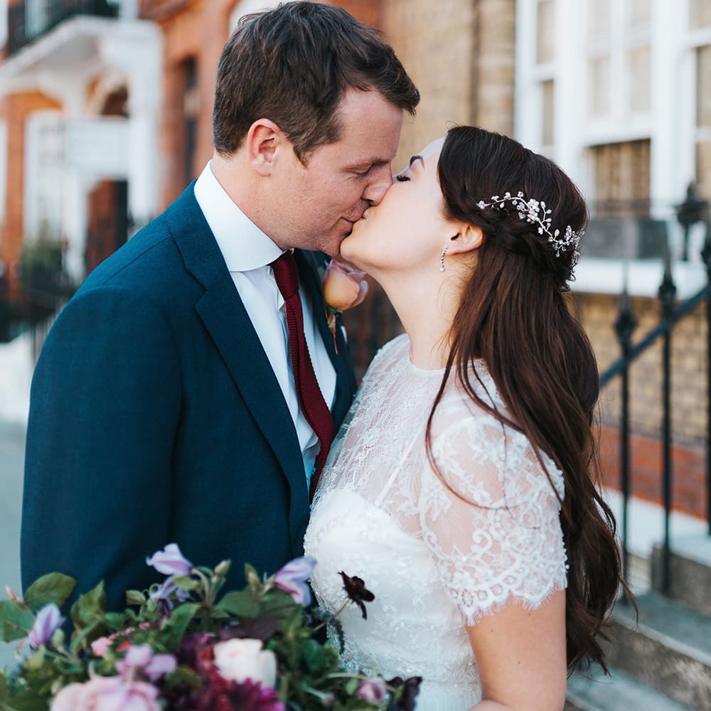Bride & Groom Intimate London Wedding