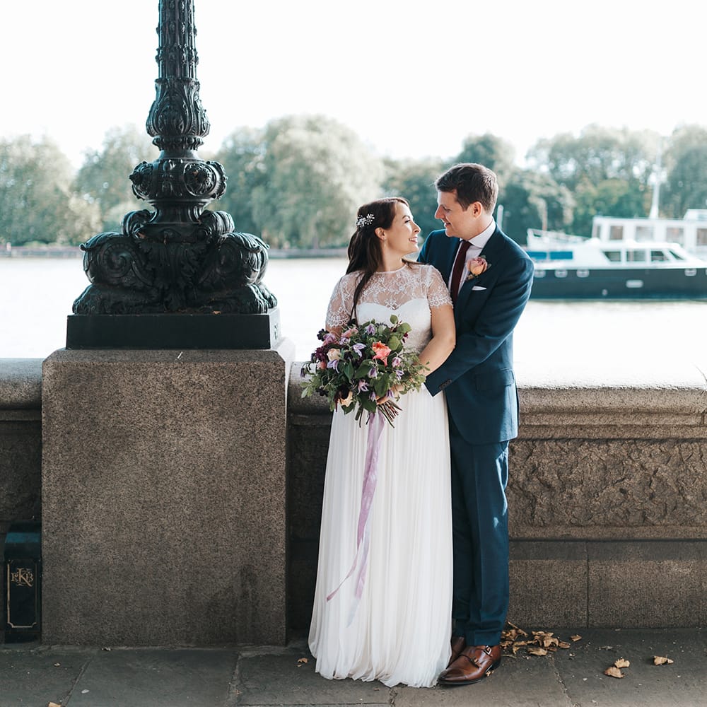Bride & Groom Intimate London Wedding