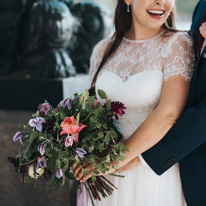 Bride & Groom Intimate London Wedding