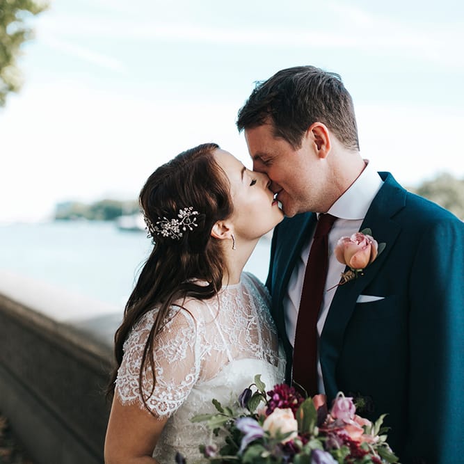 Bride & Groom Intimate London Wedding