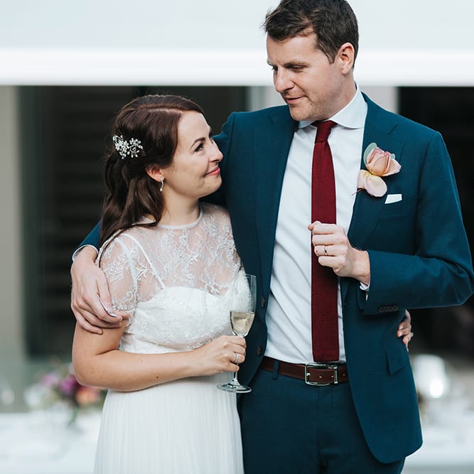Intimate Wedding In London With A Civil Ceremony & Pizza In The Garden For Wedding Reception With Images From Miss Gen Photography & Bride In Catherine Deane