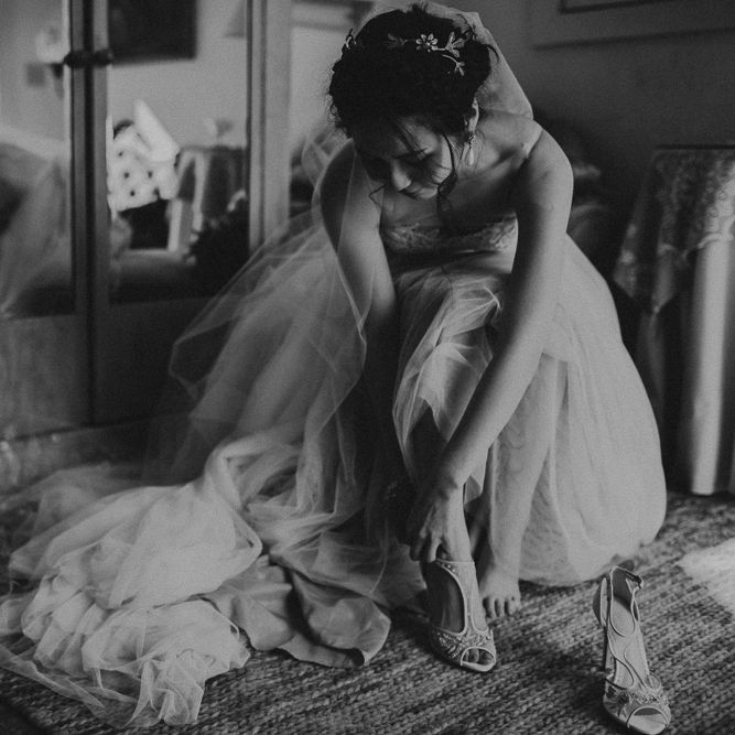Bride Getting Ready For Wedding | Watters Penelope Wedding Dress | Images By Matt Horan Photography
