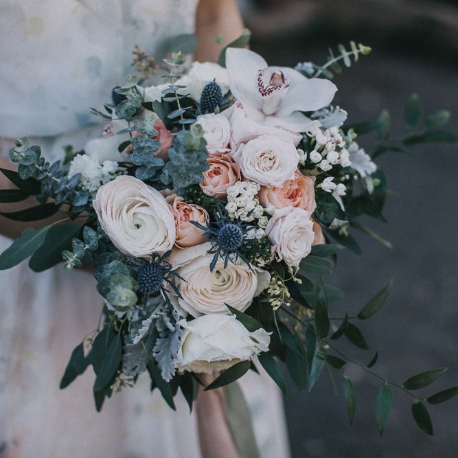 Wedding Bouquet With Roses Foliage & Berries | Images by Matt Horan Photography