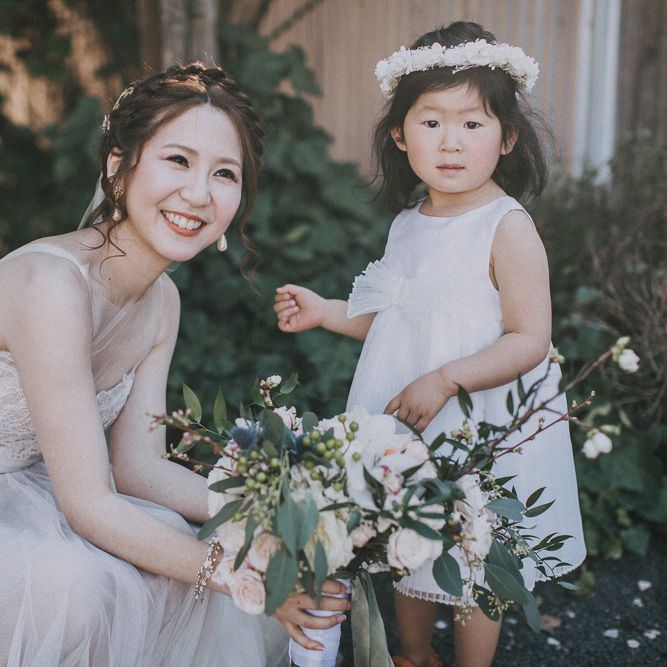 Cherry Blossom Filled Wedding With Bride In Bronze Watters Gown And Painted Floral Veil By BHLDN Venue Union Hill Inn California With Images By Matt Horan Photography