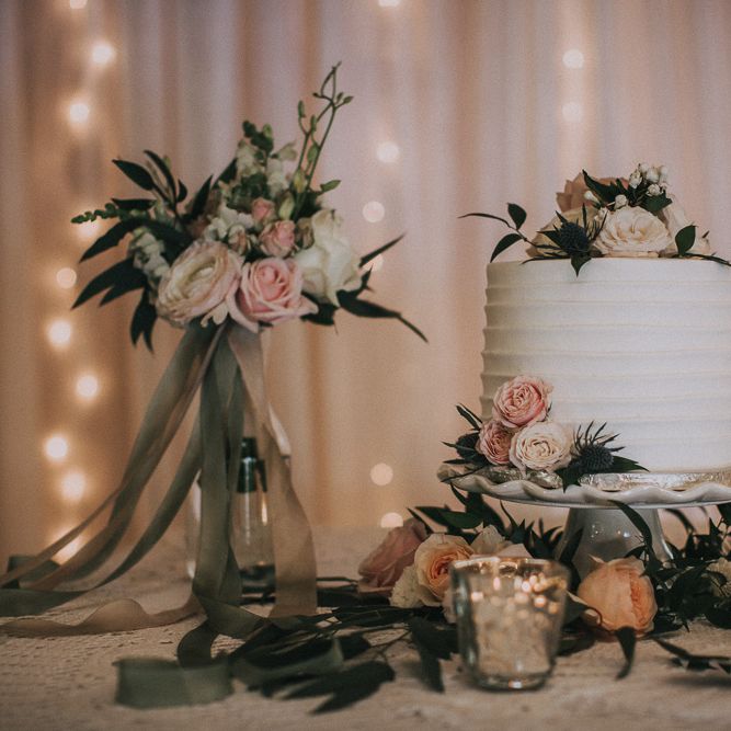 Wedding Cake With Fresh Flowers | Images by Matt Horan Photography