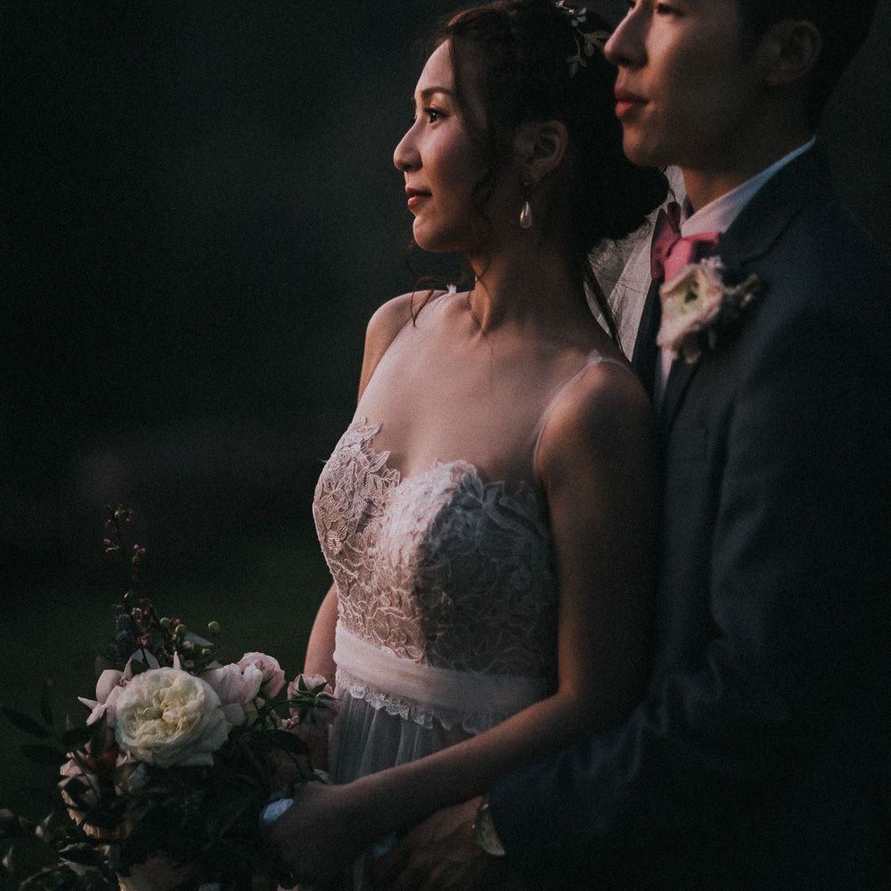 Cherry Blossom Filled Wedding With Bride In Bronze Watters Gown And Painted Floral Veil By BHLDN Venue Union Hill Inn California With Images By Matt Horan Photography