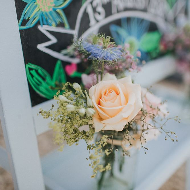 A Cotswold rustic wedding with mismatched bridesmaid dresses