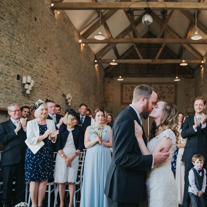 A Cotswold rustic wedding with mismatched bridesmaid dresses