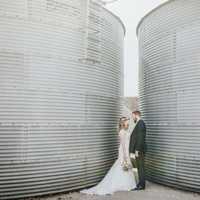 A Cotswold rustic wedding with mismatched bridesmaid dresses
