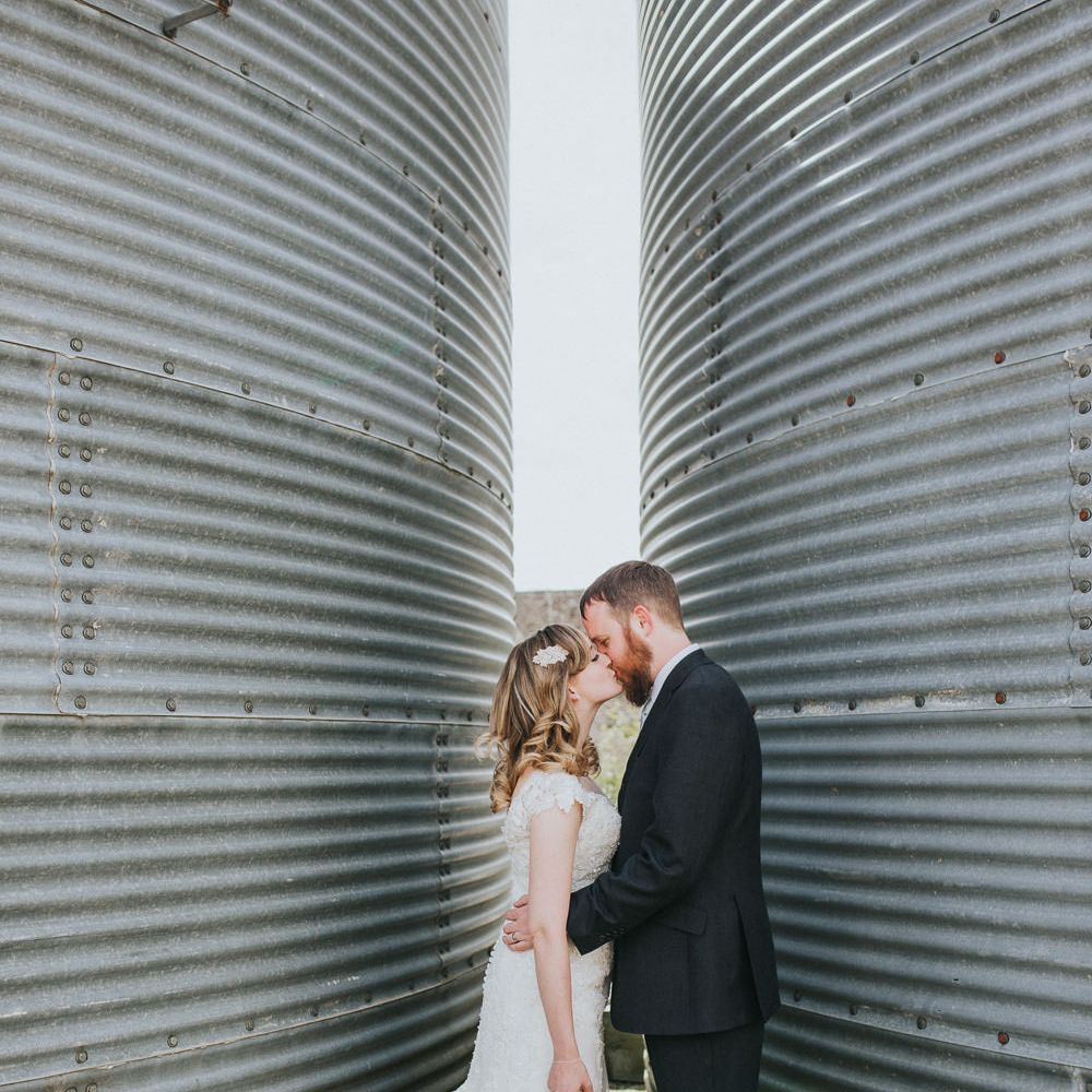 A Cotswold rustic wedding with mismatched bridesmaid dresses