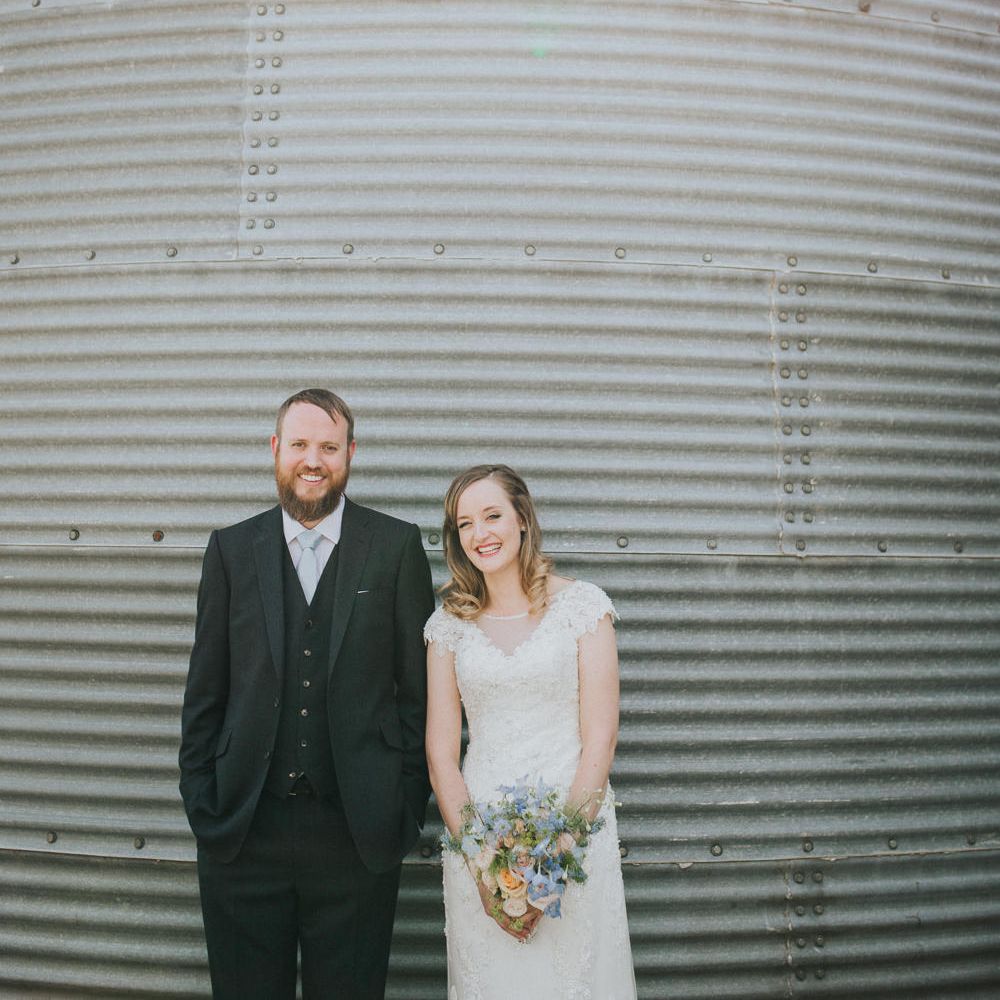 A Cotswold rustic wedding with mismatched bridesmaid dresses
