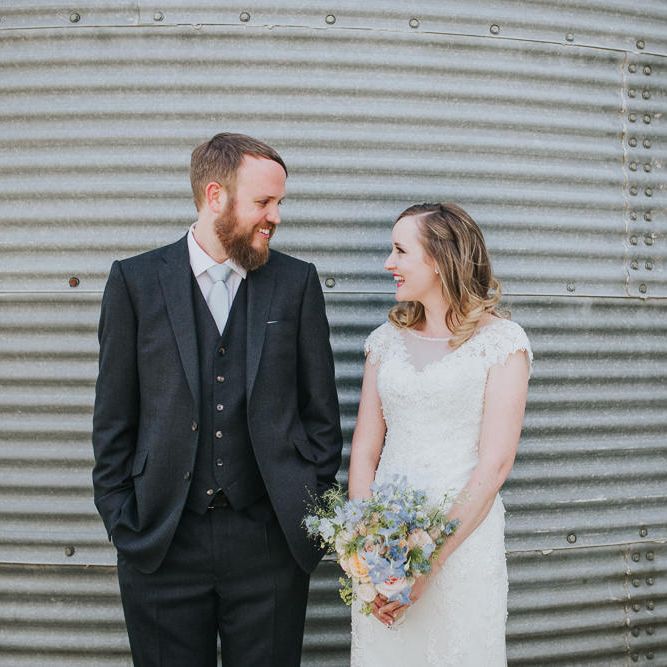A Cotswold rustic wedding with mismatched bridesmaid dresses