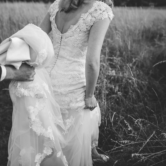 A Cotswold rustic wedding with mismatched bridesmaid dresses