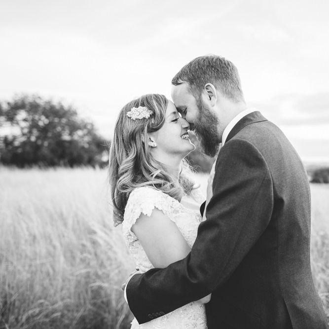 A Cotswold rustic wedding with mismatched bridesmaid dresses
