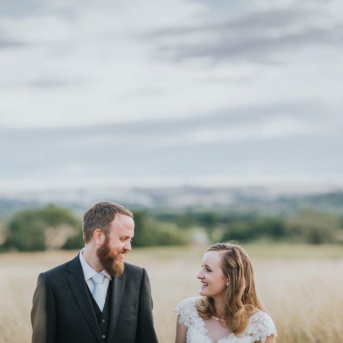 A Cotswold rustic wedding with mismatched bridesmaid dresses