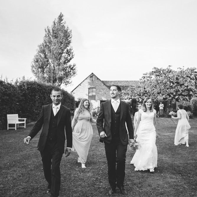 A Cotswold rustic wedding with mismatched bridesmaid dresses