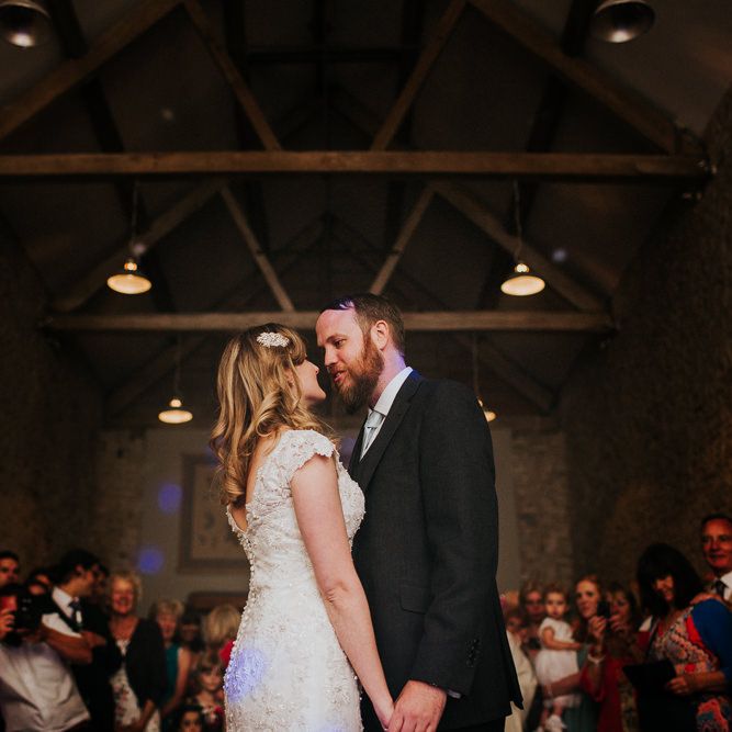 A Cotswold rustic wedding with mismatched bridesmaid dresses