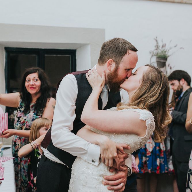 A Cotswold rustic wedding with mismatched bridesmaid dresses