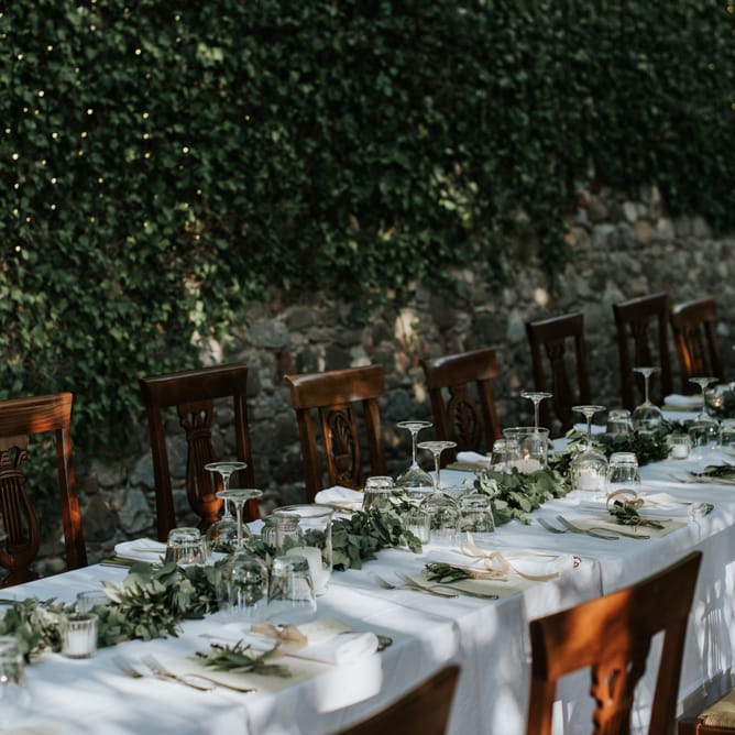 Fairy Light Canopy Wedding In Tuscany Italy Styled By Italian Eye And Photographed By Damien Milan Photography With Bride In Hayley Paige