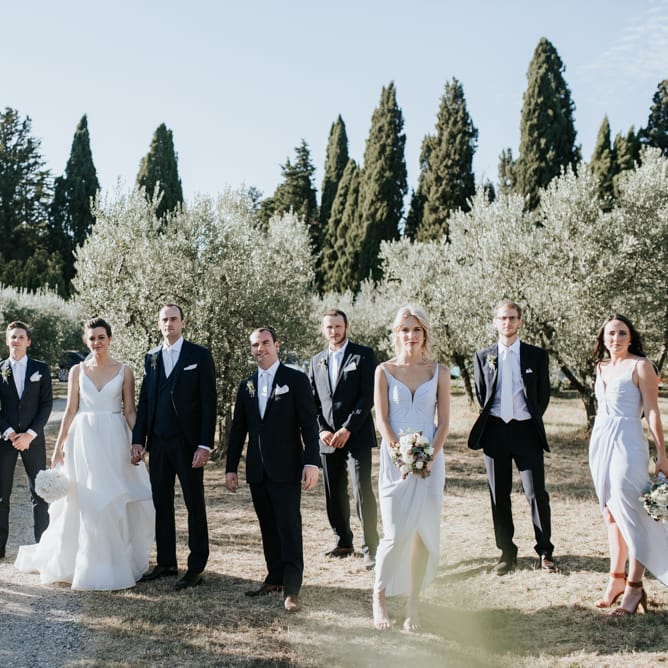 Fairy Light Canopy Wedding In Tuscany Italy Styled By Italian Eye And Photographed By Damien Milan Photography With Bride In Hayley Paige