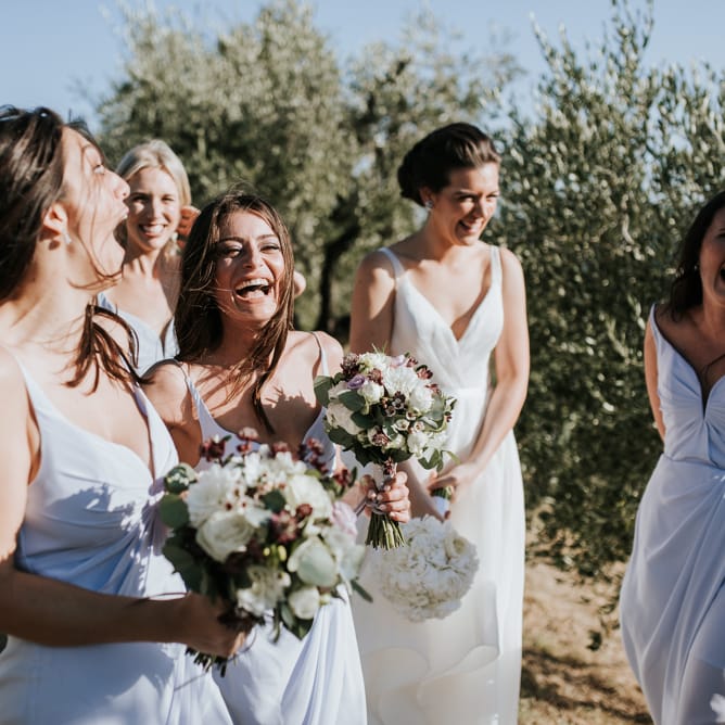 Fairy Light Canopy Wedding In Tuscany Italy Styled By Italian Eye And Photographed By Damien Milan Photography With Bride In Hayley Paige