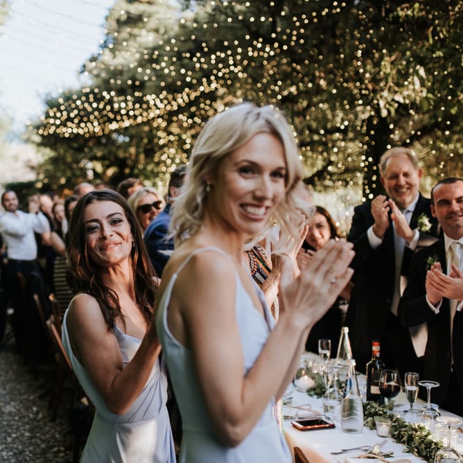 Fairy Light Canopy Wedding In Tuscany Italy Styled By Italian Eye And Photographed By Damien Milan Photography With Bride In Hayley Paige
