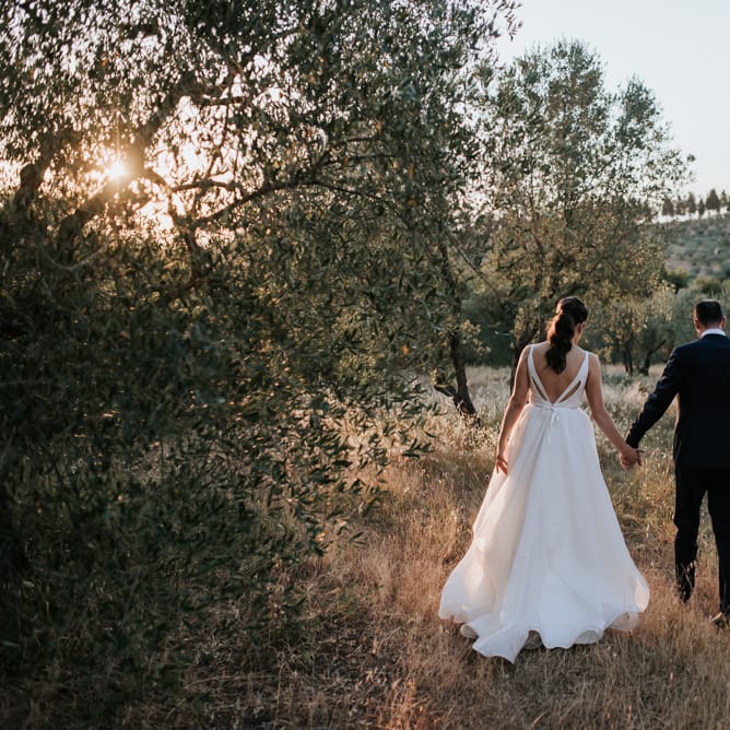 Fairy Light Canopy Wedding In Tuscany Italy Styled By Italian Eye And Photographed By Damien Milan Photography With Bride In Hayley Paige