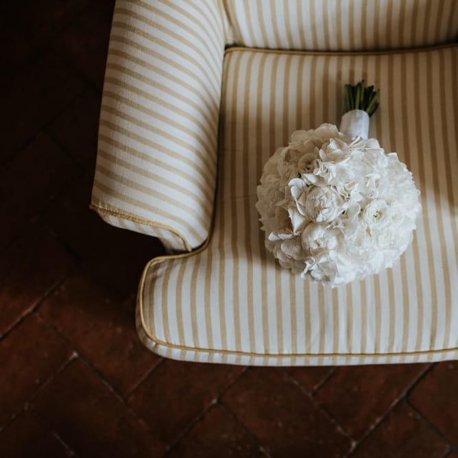White Rose Structured Wedding Bouquet