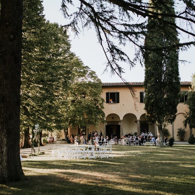 Fairy Light Canopy Wedding In Tuscany Italy Styled By Italian Eye And Photographed By Damien Milan Photography With Bride In Hayley Paige