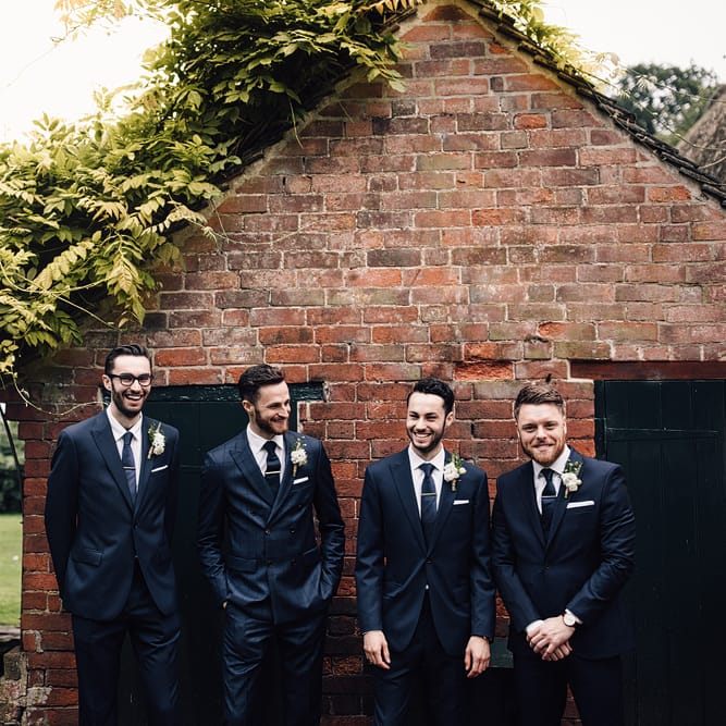 Groom In Double Breasted Suit By Reiss
