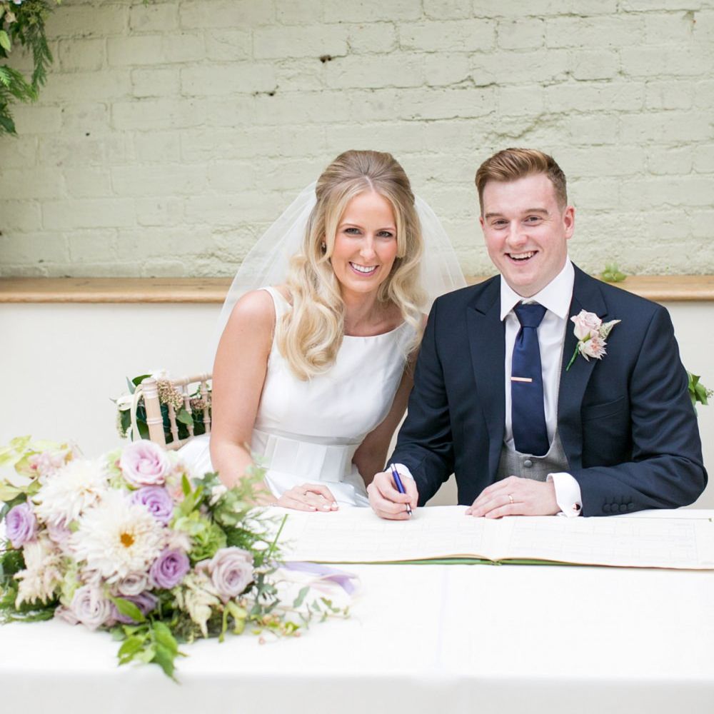 Wedding Ceremony | Bride in Sassi Holdford Bryony Wedding Dress | Pastel Wedding at Gaynes Park | Anneli Marinovich Photography