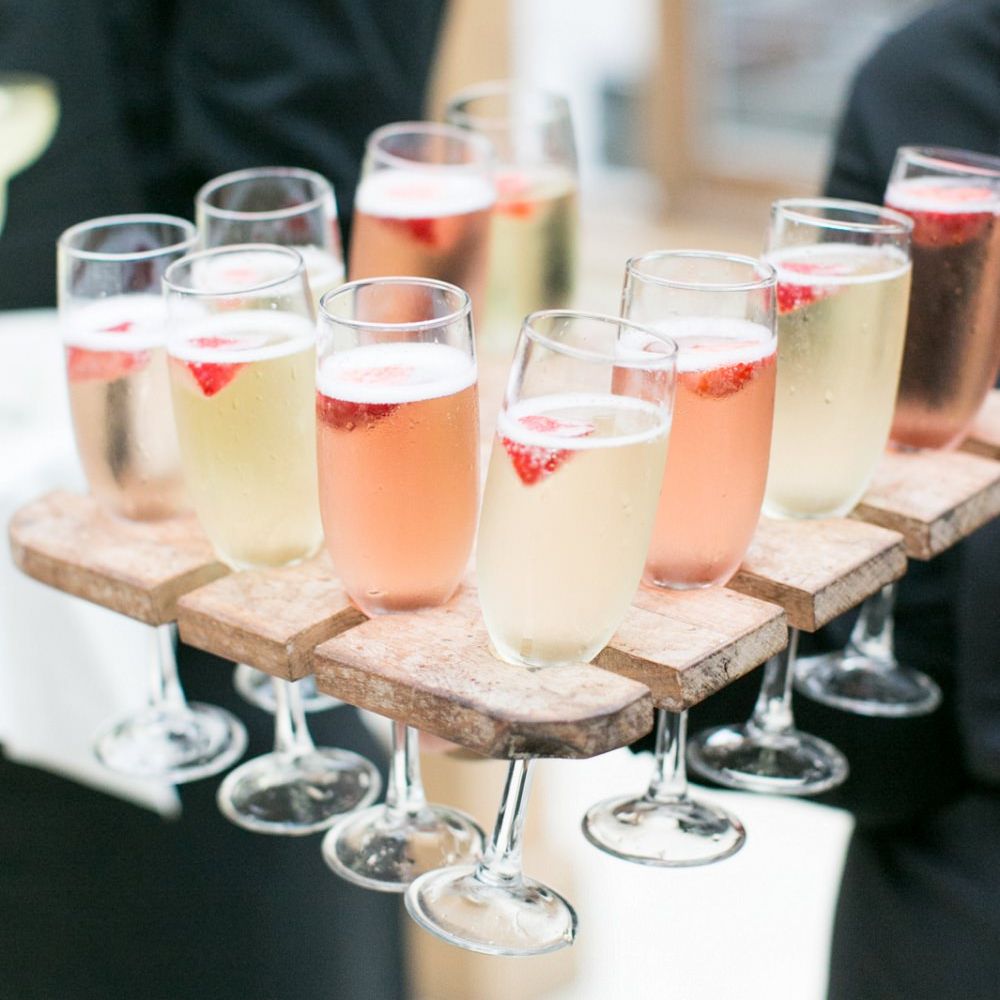 Prosecco Drinks Reception | Pastel Wedding at Gaynes Park | Anneli Marinovich Photography