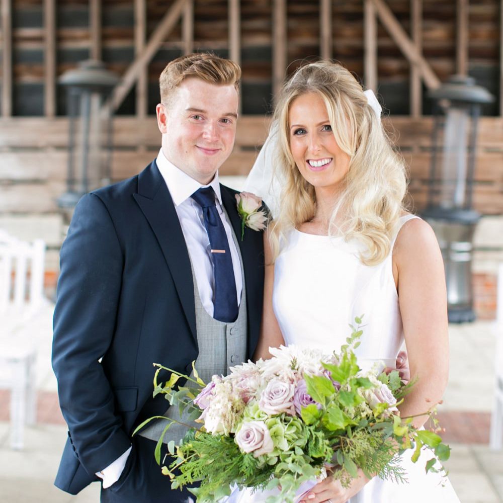 Bride in Sassi Holdford Bryony Wedding Dress | Pastel Wedding at Gaynes Park | Anneli Marinovich Photography