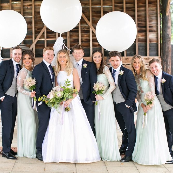 Wedding Party | Bride in Sassi Holdford Bryony Wedding Dress | Pastel Wedding at Gaynes Park | Anneli Marinovich Photography