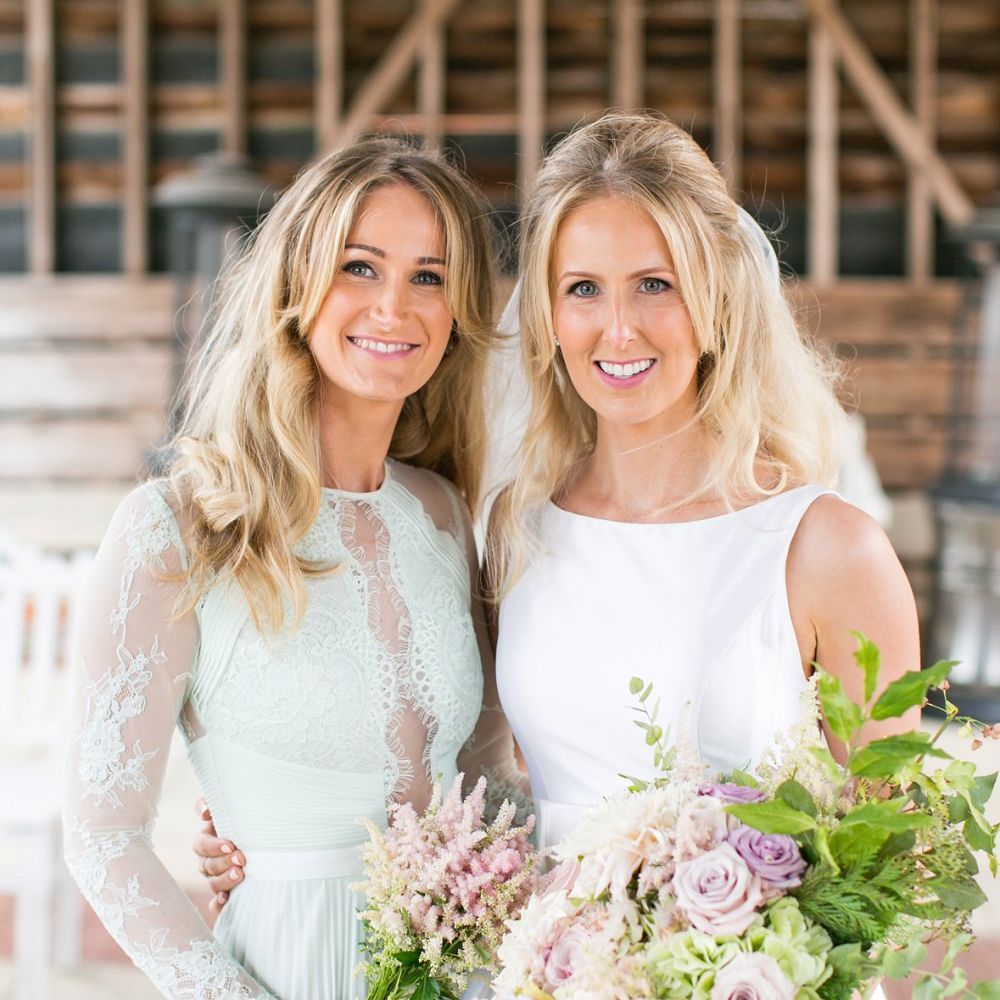 Bridesmaids in Mint Green ASOS Dresses | Bride in Sassie Holdford Bryony Wedding Dress | Pastel Wedding at Gaynes Park | Anneli Marinovich Photography