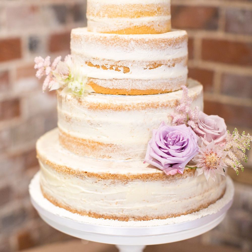 Semi Naked Wedding Cake | Pastel Wedding at Gaynes Park | Anneli Marinovich Photography