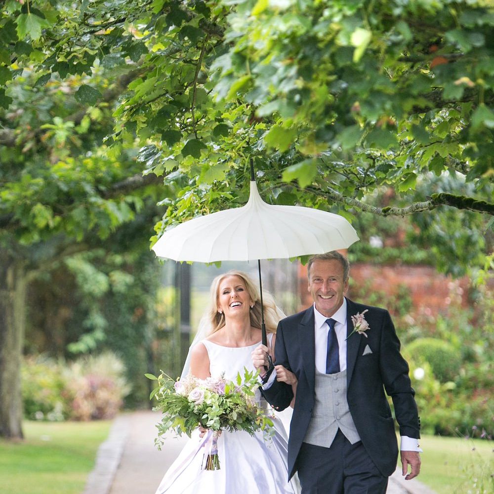 Bride in Sassi Holford Bryony Wedding Dress | Pastel Wedding at Gaynes Park | Anneli Marinovich Photography