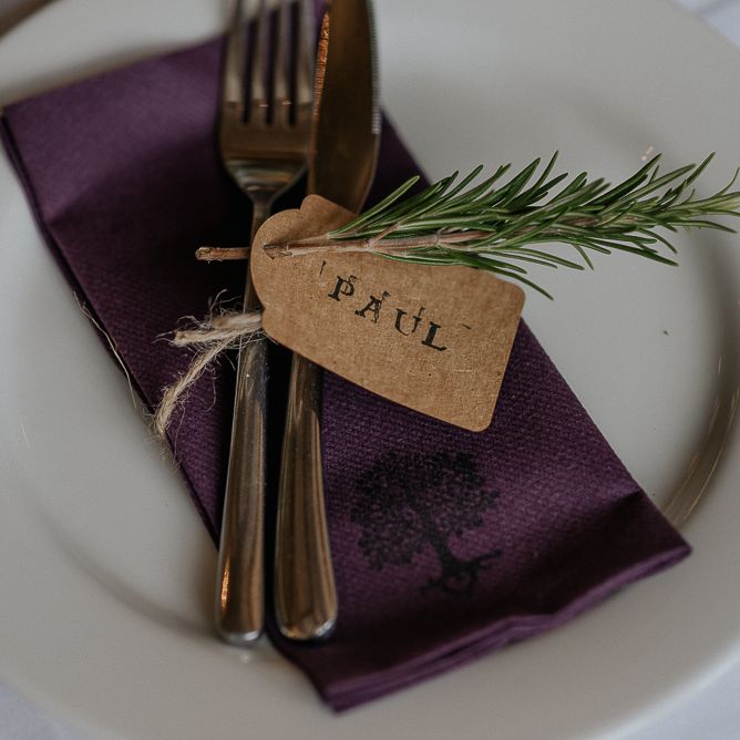 Deep Purple Linen Napkins