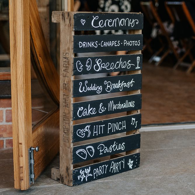 Wedding Sign Order Of The Day