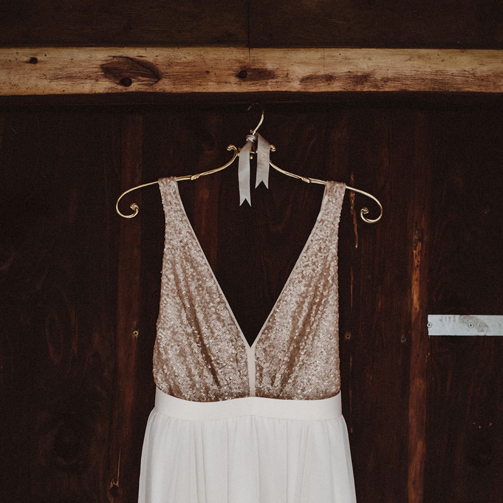 Sequin Bodice Bridal Gown by Truvelle