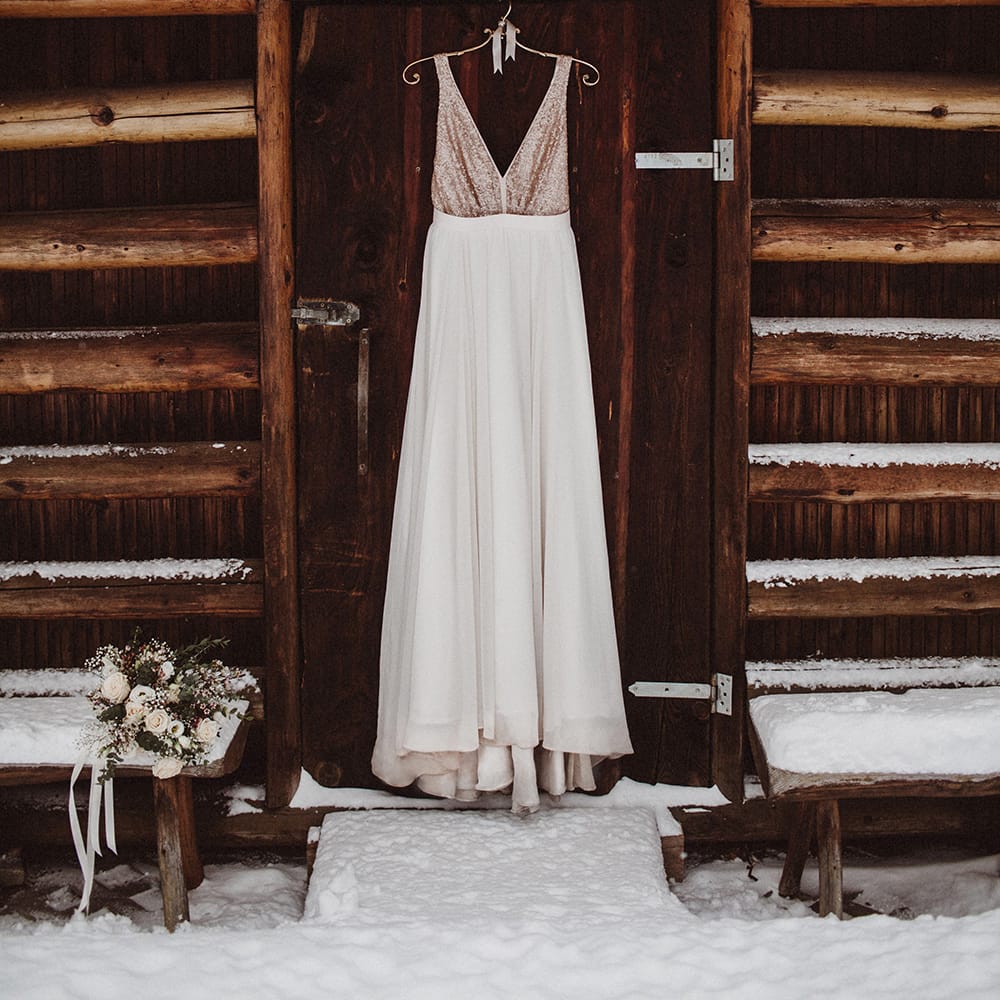Sequin Bodice Bridal Gown by Truvelle