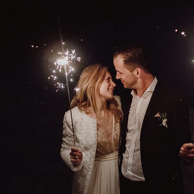 Sparkler Send Off For Wedding