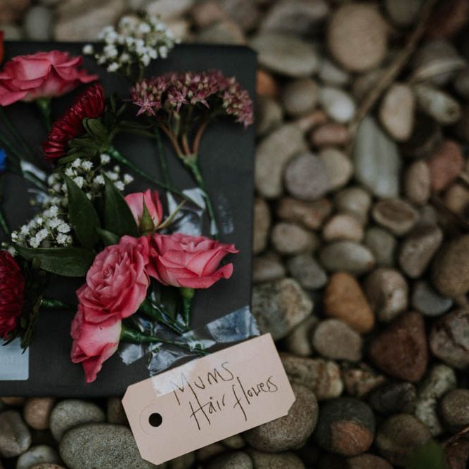 Wedding Hair Flowers | Colourful DIY Barn Wedding at The Manor Barn, Cambridge | Meghan Lorna Photography