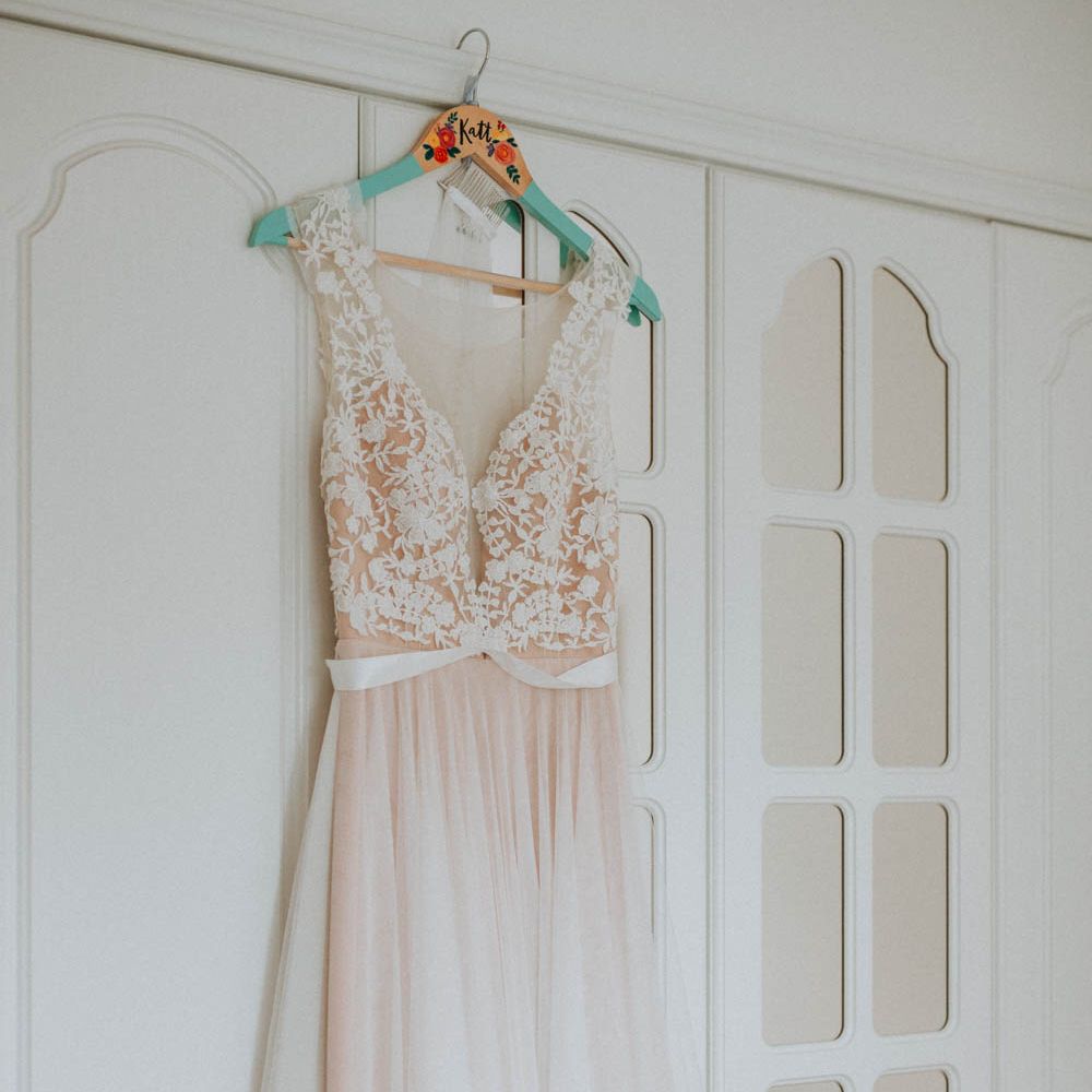 Illusion Lace & Tulle Wedding Shoes | Colourful DIY Barn Wedding at The Manor Barn, Cambridge | Meghan Lorna Photography