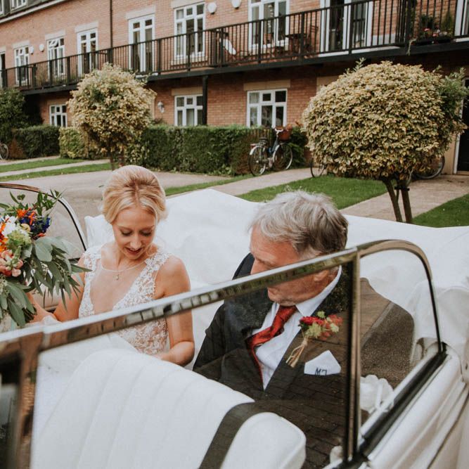 Bridal Entrance | Colourful DIY Barn Wedding at The Manor Barn, Cambridge | Meghan Lorna Photography