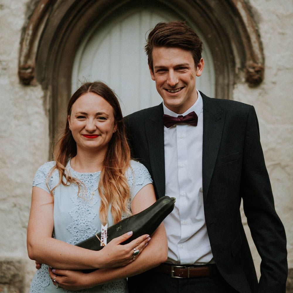Prize Marrow Competition | Colourful DIY Barn Wedding at The Manor Barn, Cambridge | Meghan Lorna Photography