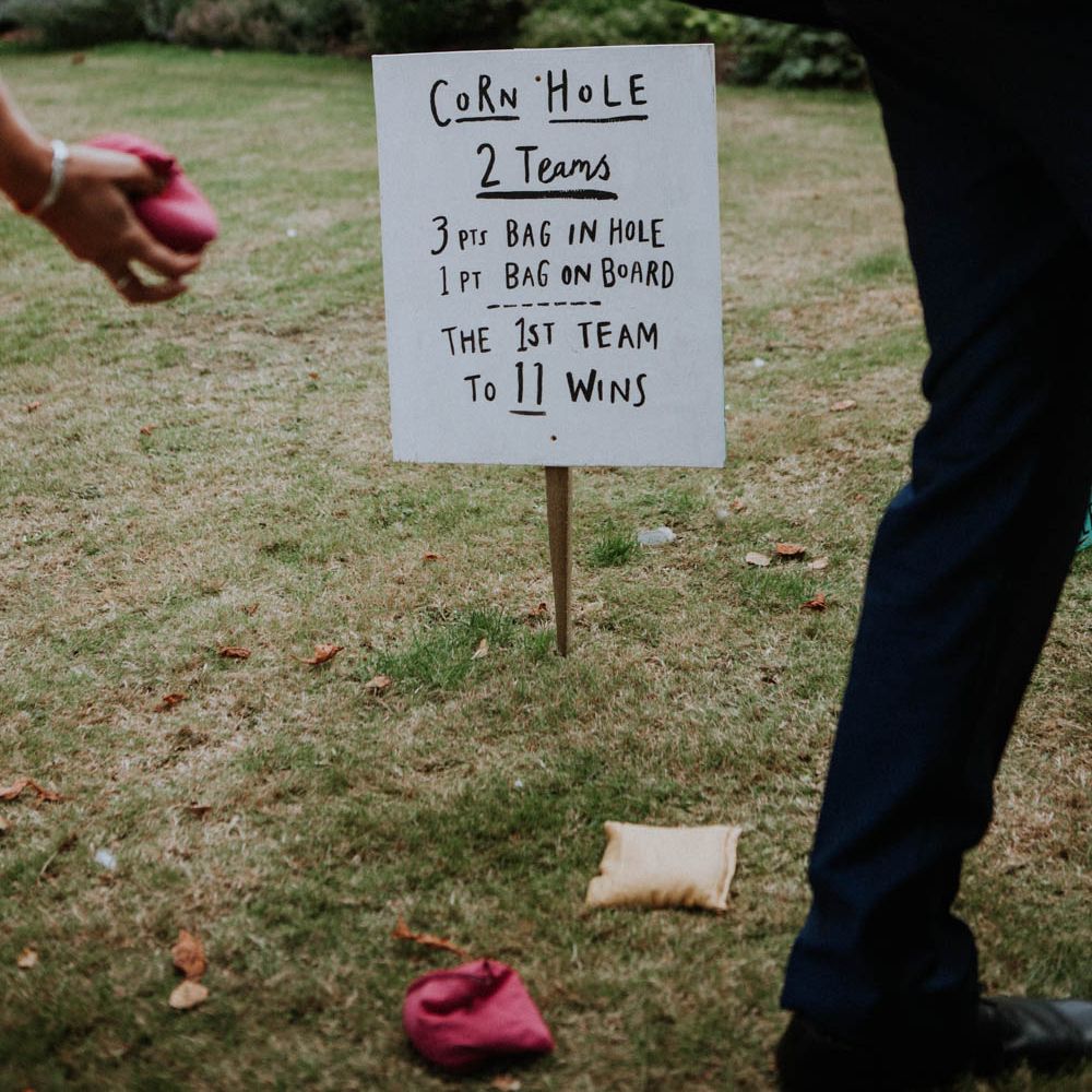 Garden Games | Colourful DIY Barn Wedding at The Manor Barn, Cambridge | Meghan Lorna Photography